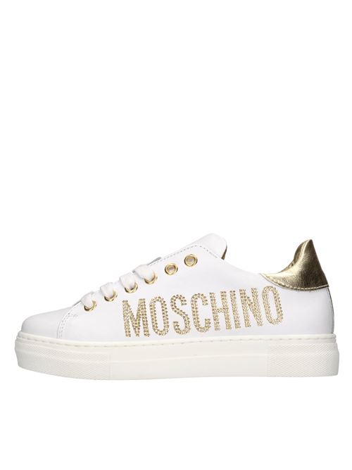 Sneakers in pelle MOSCHINO | 78684G GINEVRABIANCO-ORO